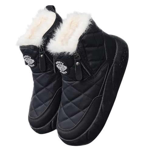 ゴルフシューズ 黒いキルティングショートブーツ キルティング